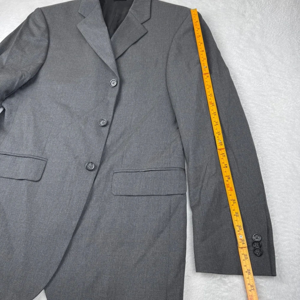 Banana Republic Blazer Mens 42R Grey Modern Fit 100% Wool 3-Button Suit Jacket